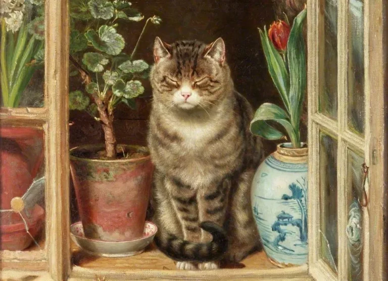 Detalle de pintura "Parpadeando bajo el sol" de Ralph Hedley