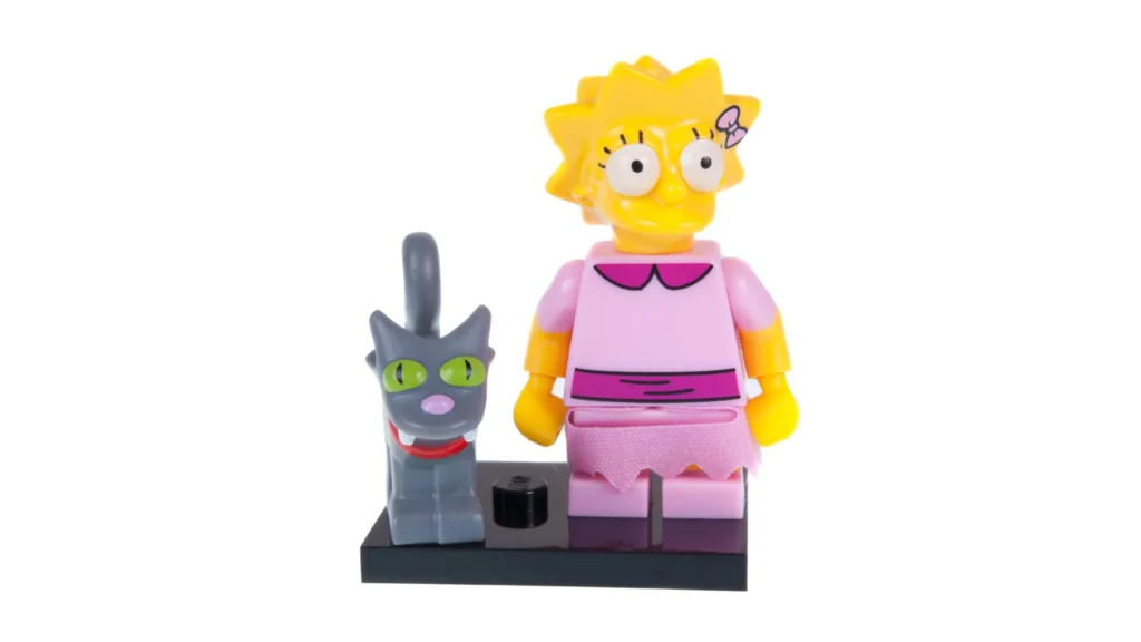 Figura de Lisa y su gato Bola de Nieve
