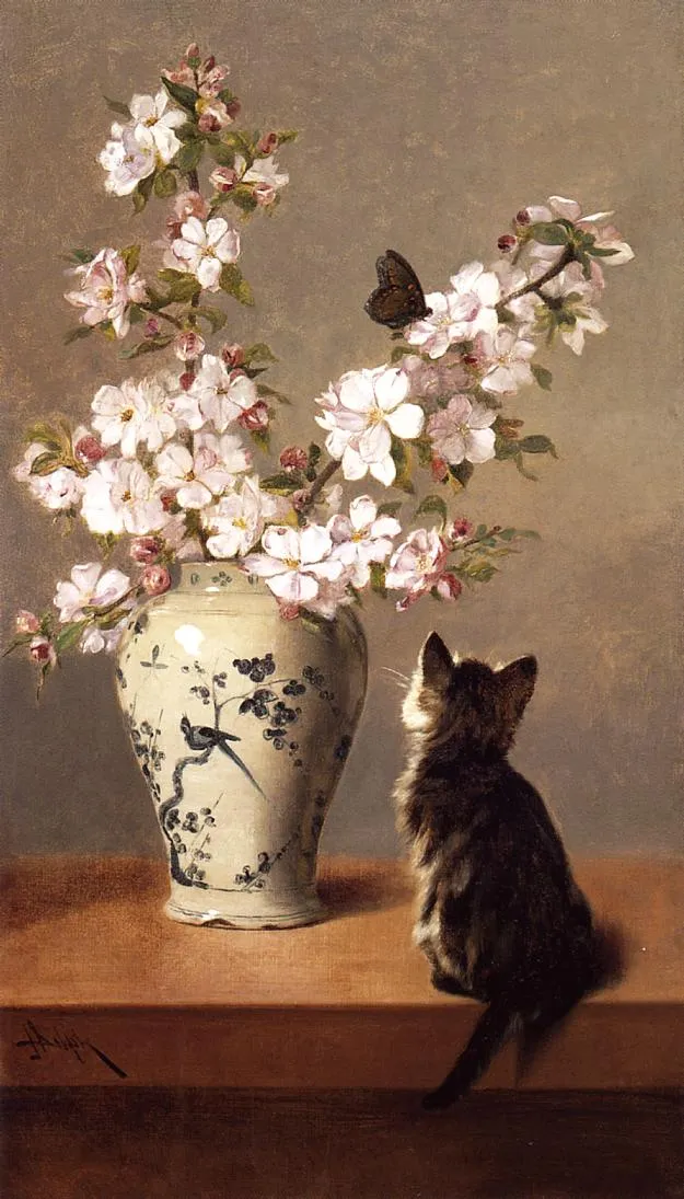 Pintura "La mariposa" de John Henry Dolph